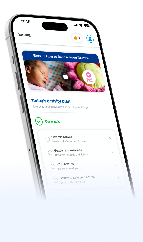 Kinedu app — personalized daily activity plan for your baby's development